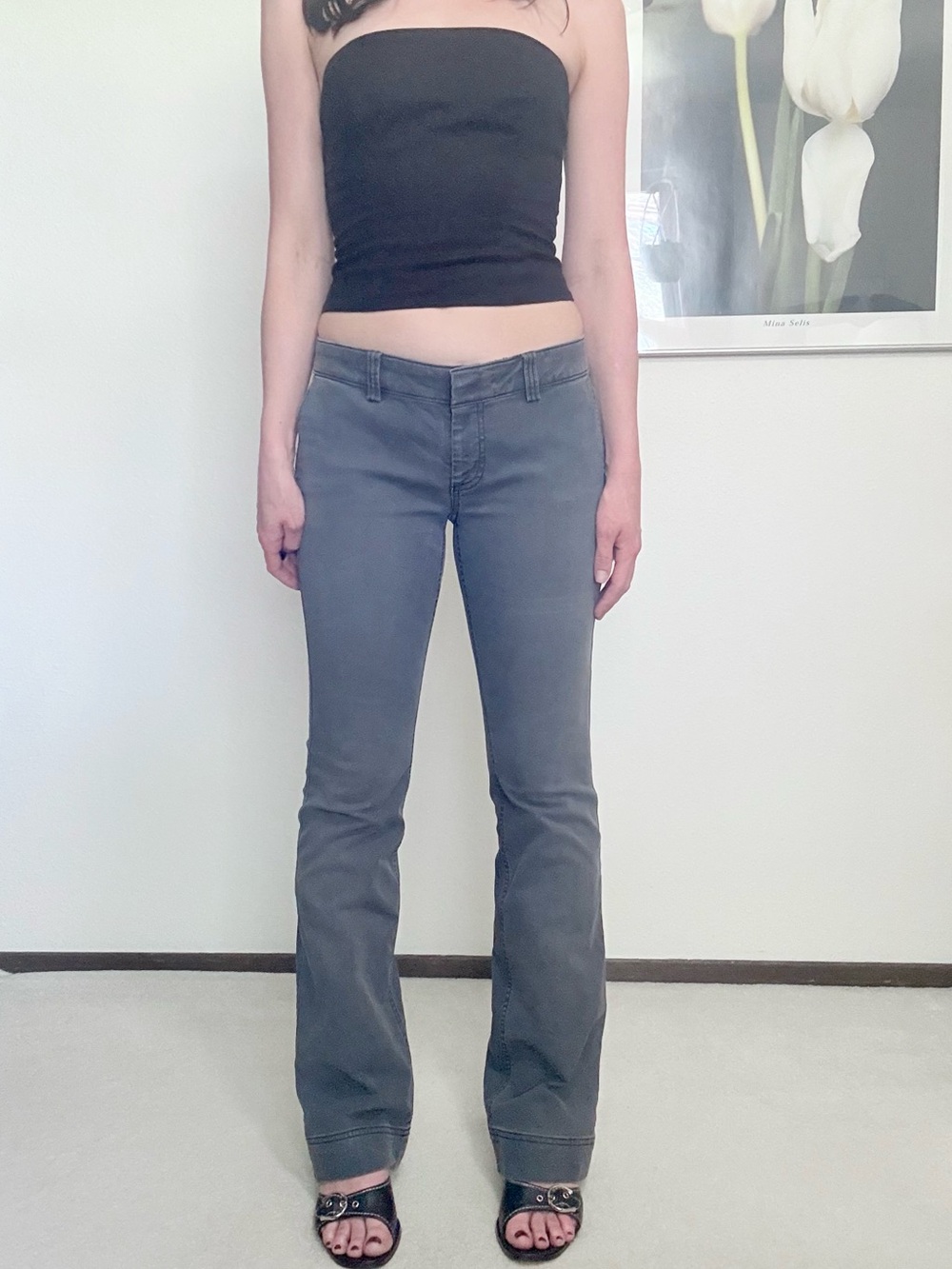 Y2K American Eagle Ultra Low Rise Bootcut Pants Grunge Indie Minimalist Chic